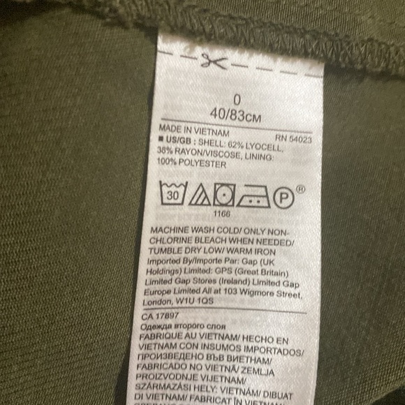 Banana Republic Olive Mini Skirt Asymetrical Button Front Women's 0 - Picture 11 of 12